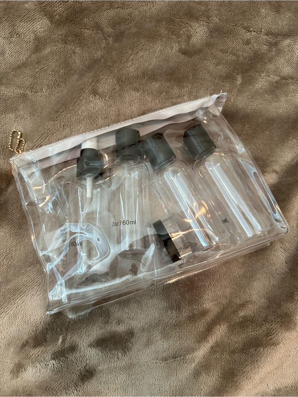 Sonia Kashuk Clear Travel Bottle Set with Gray Caps